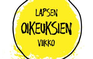 Kuvassa lapsen oikeuksien viikon logo.