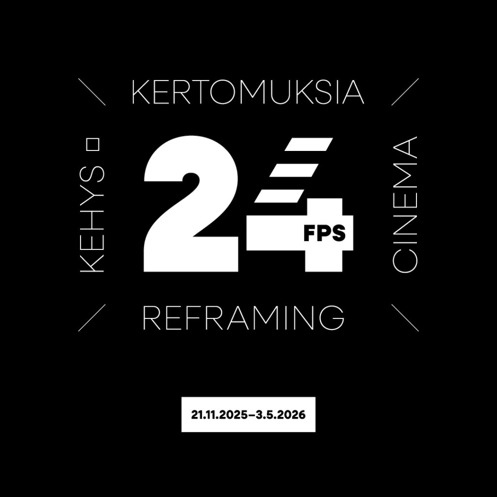 Kuvassa tekstinä kehyskertomuksia sekä 24 FPS